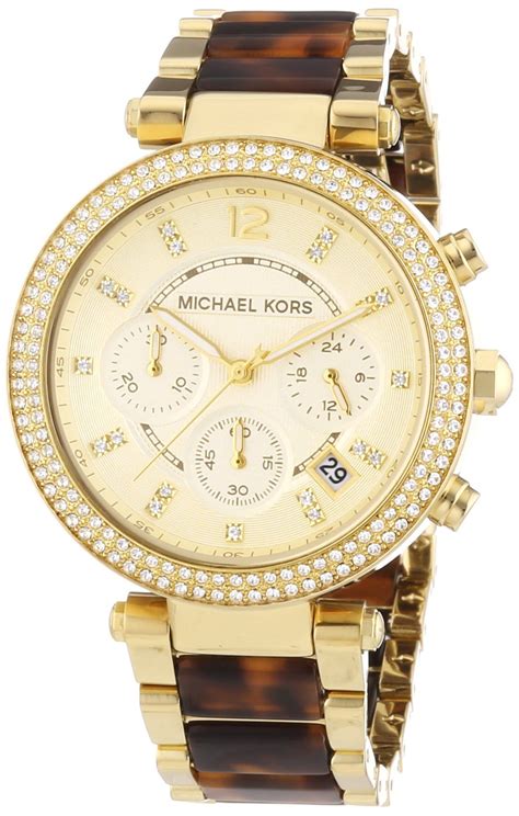 michael kors gold tortoise watch|mk5688.